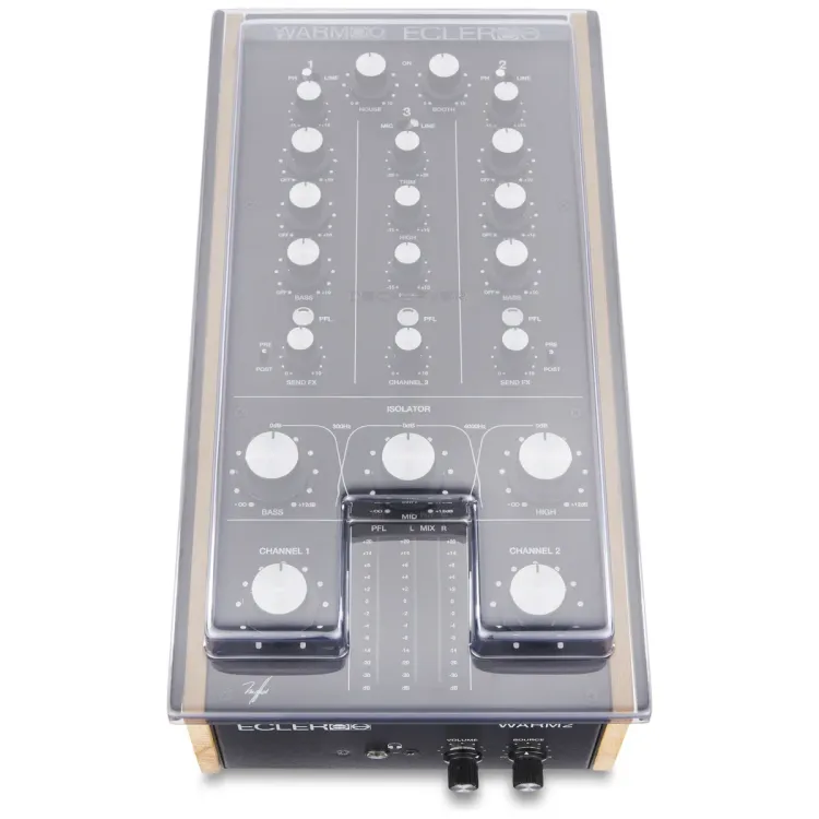 Vista superior del Ecler WARM2 con la tapa Decksaver puesta