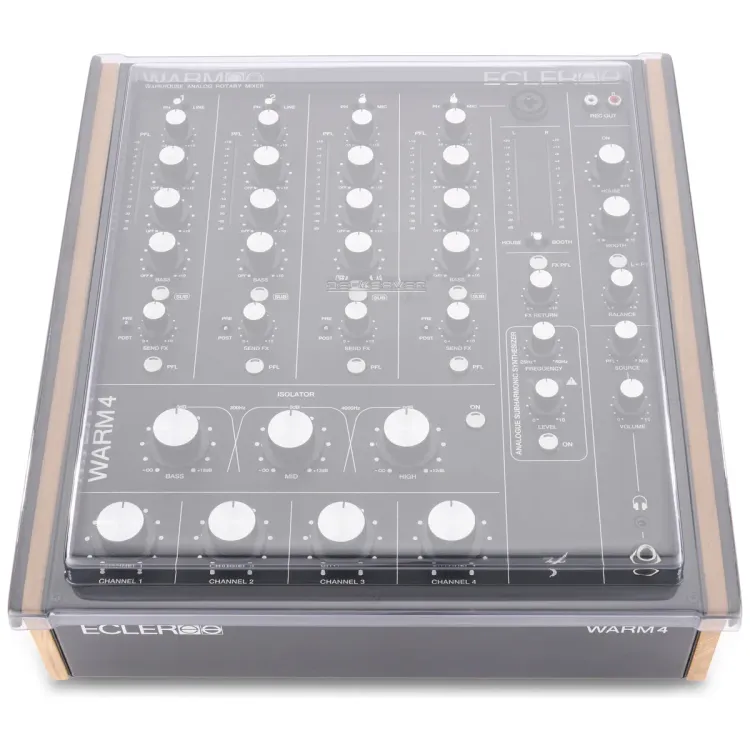 Vista superior del Ecler Warm 4 con la tapa Decksaver puesta