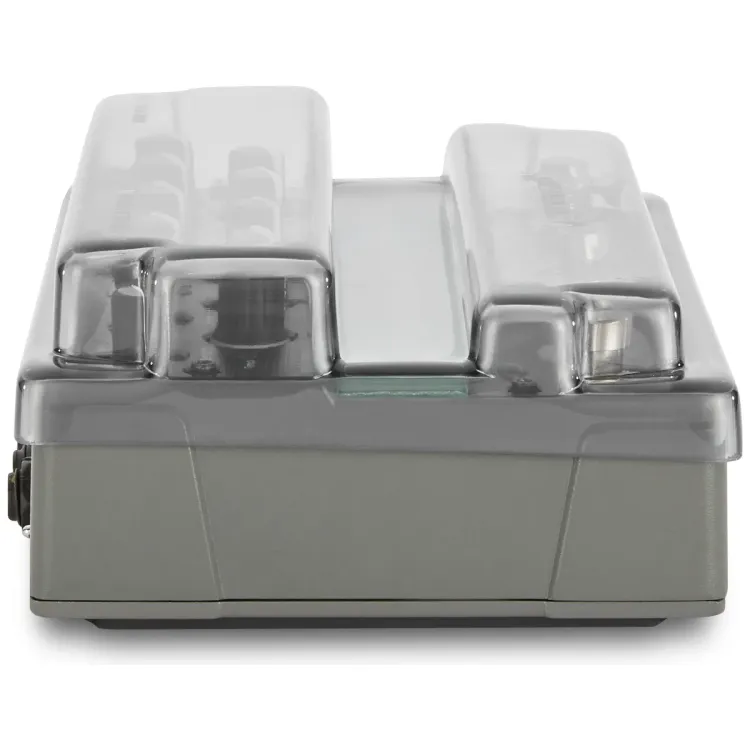 Perfil lateral de la tapa Decksaver sobre el Eventide Space, ModFactor, PitchFactor y TimeFactor