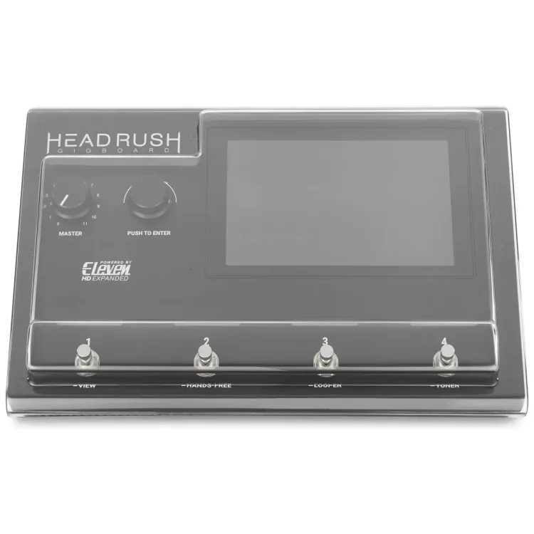 Vista superior del HeadRush Gigboard con la tapa Decksaver puesta