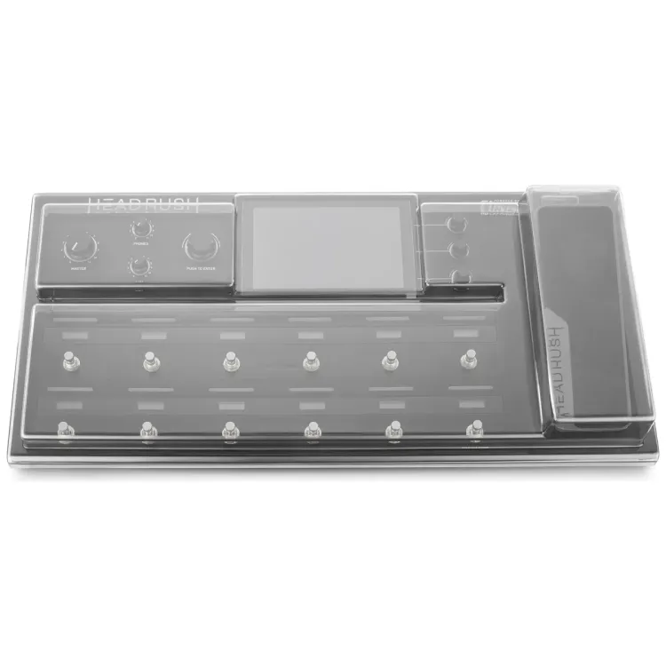 Vista superior del HeadRush Pedalboard con la tapa Decksaver puesta