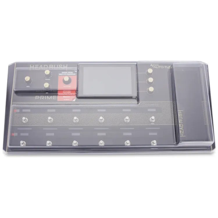 Vista superior del HeadRush Prime con la tapa Decksaver puesta