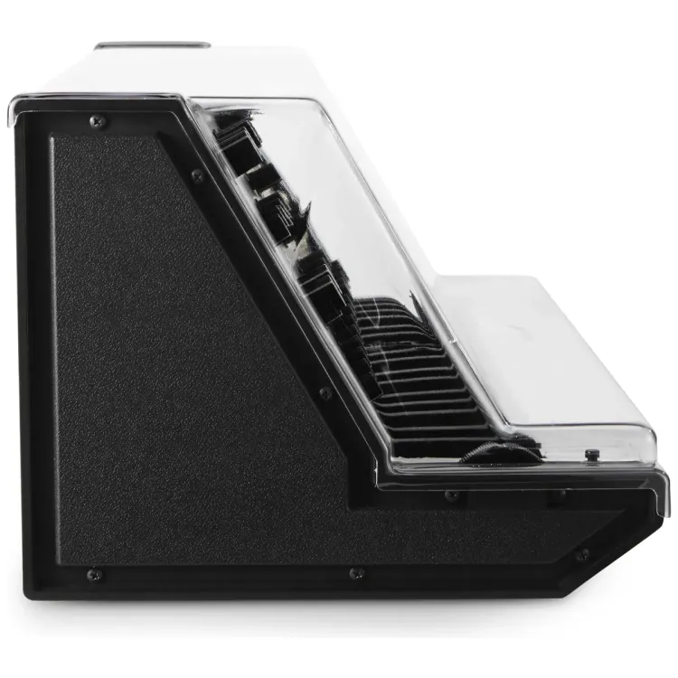 Perfil lateral de la tapa Decksaver sobre el Korg MS-20 mini