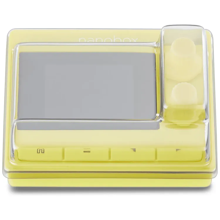 Vista superior del 1010music nanobox con la tapa Decksaver puesta
