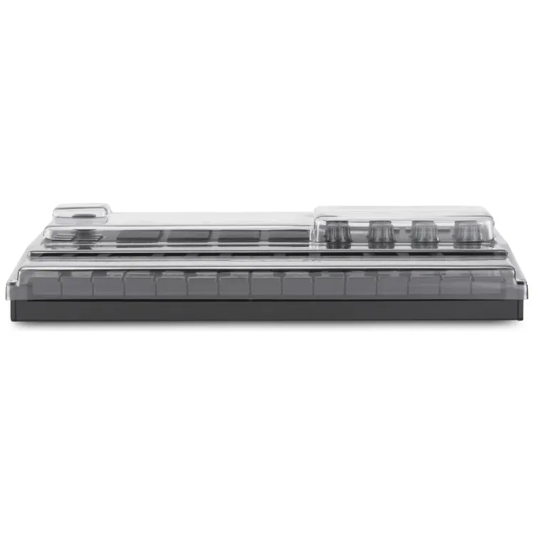 Vista superior del Akai MPK Mini MK3 con la tapa Decksaver puesta