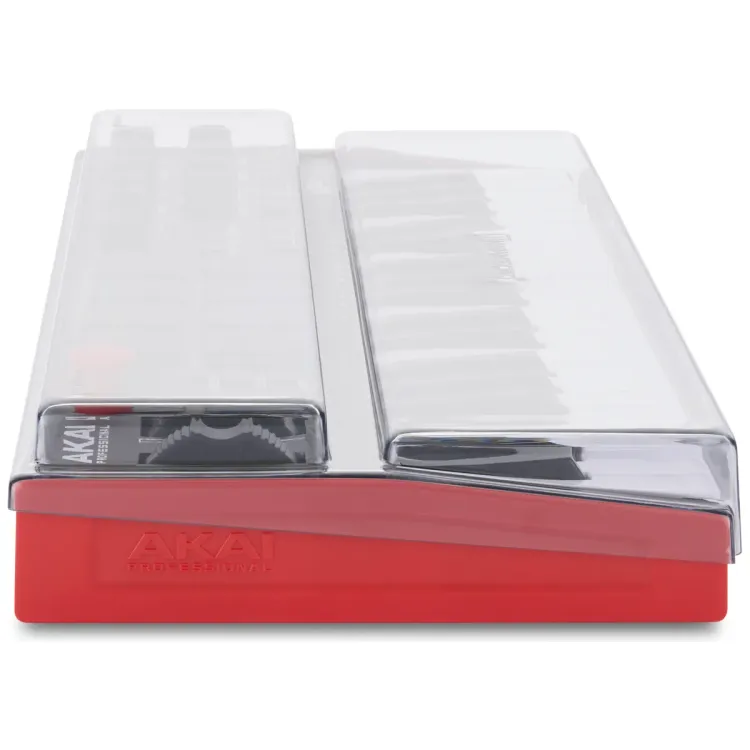 Perfil lateral de la tapa Decksaver sobre el Akai MPK Mini Plus