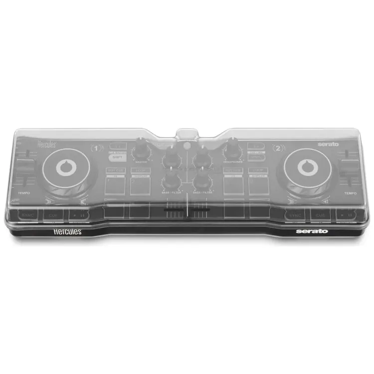 Vista superior del Hercules DJControl Starlight y DJControl Mix con la tapa Decksaver puesta