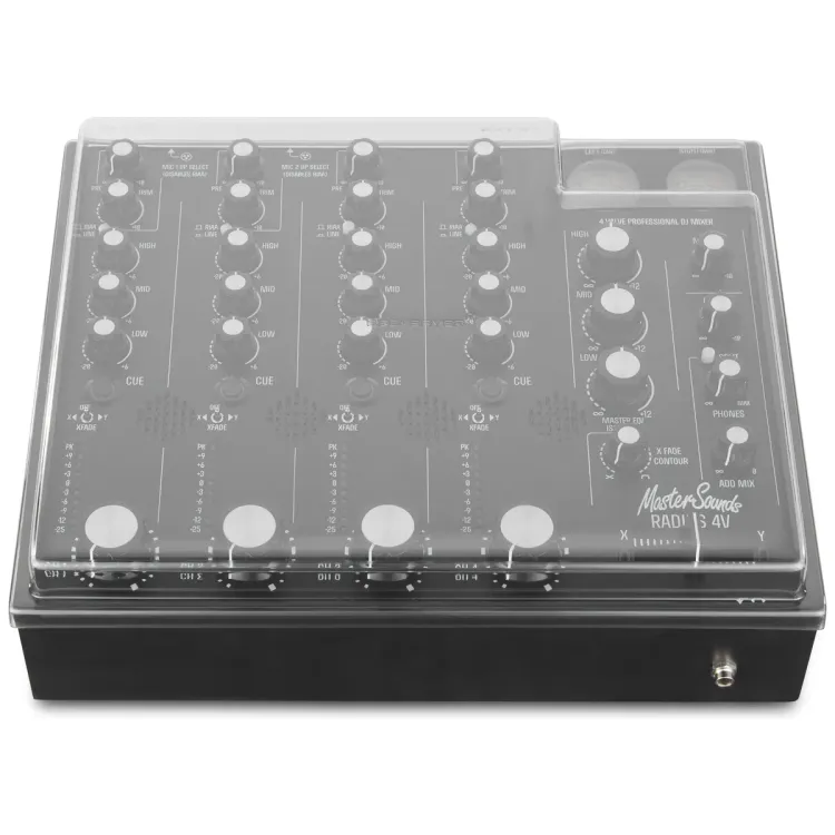 Vista superior del Mastersounds Radius Four Valve con la tapa Decksaver puesta