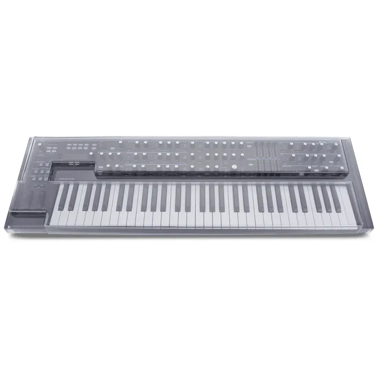 Vista superior del Novation Summit con la tapa Decksaver puesta