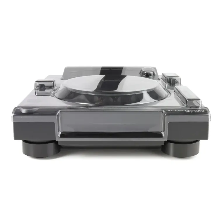 Perfil lateral de la tapa Decksaver sobre el Pioneer DJ CDJ-2000