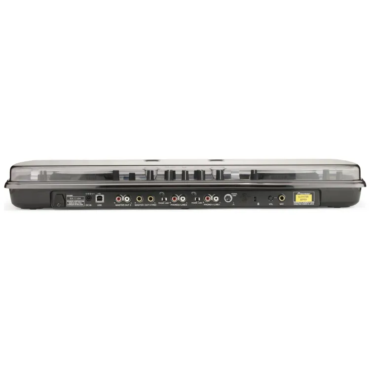 Perfil lateral de la tapa Decksaver sobre el Pioneer DJ XDJ-AERO