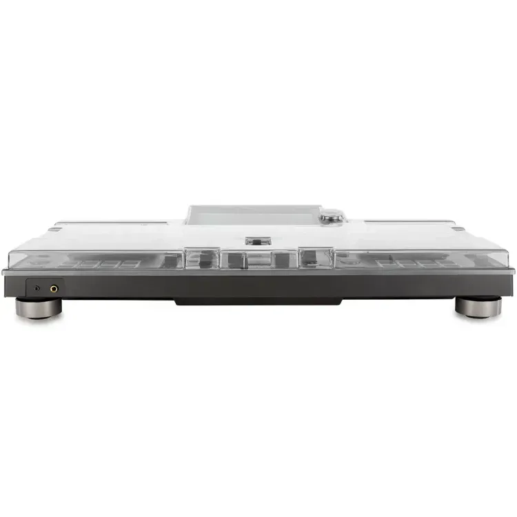 Perfil lateral de la tapa Decksaver sobre el Pioneer DJ XDJ-RX3