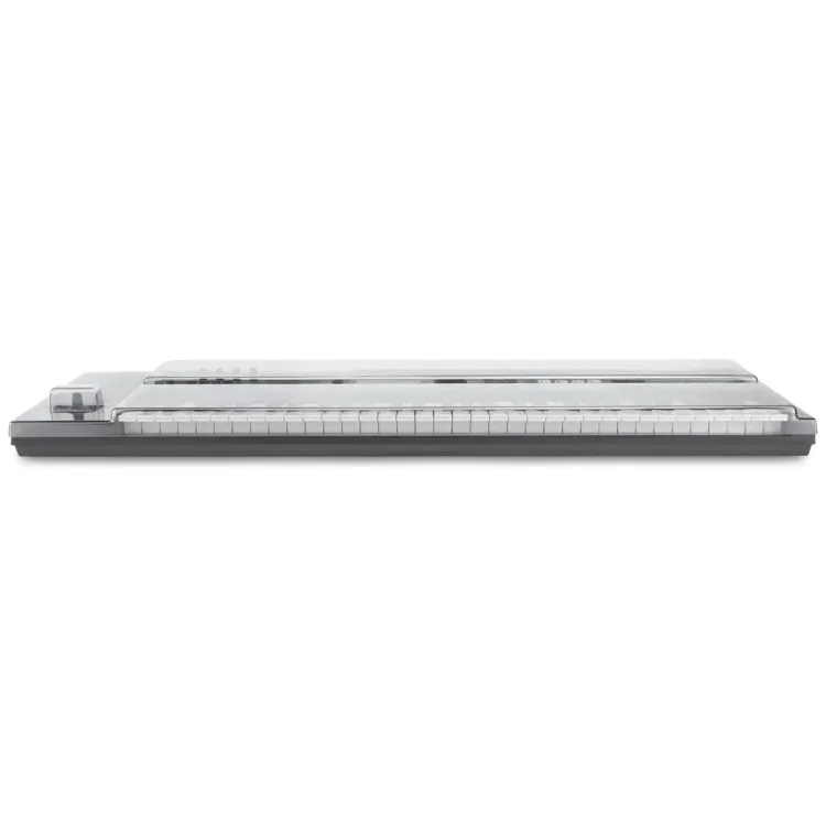 Vista superior del Roland JUNO-DS61 con la tapa Decksaver puesta