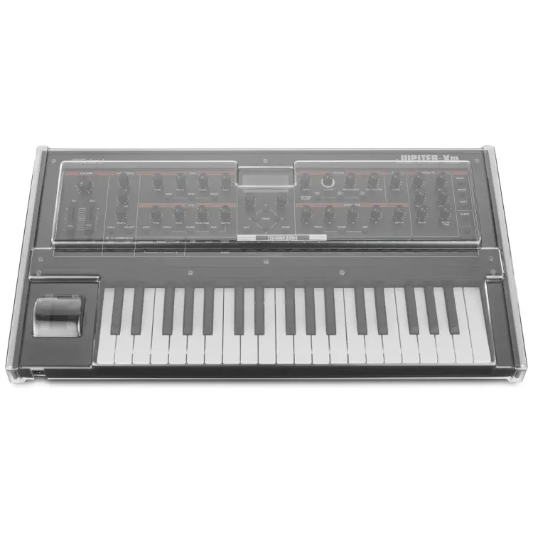 Vista superior del Roland JUPITER-Xm con la tapa Decksaver puesta