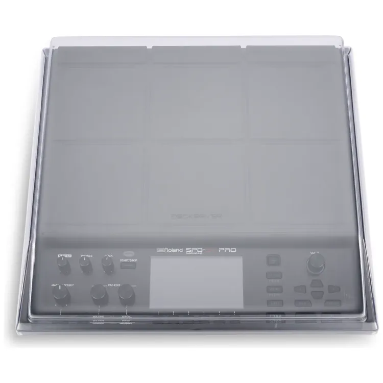 Vista superior del Roland SPD-SX PRO con la tapa Decksaver puesta