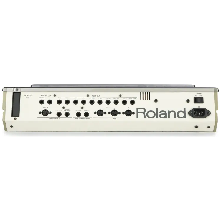 Perfil lateral de la tapa Decksaver sobre el Roland TR-909