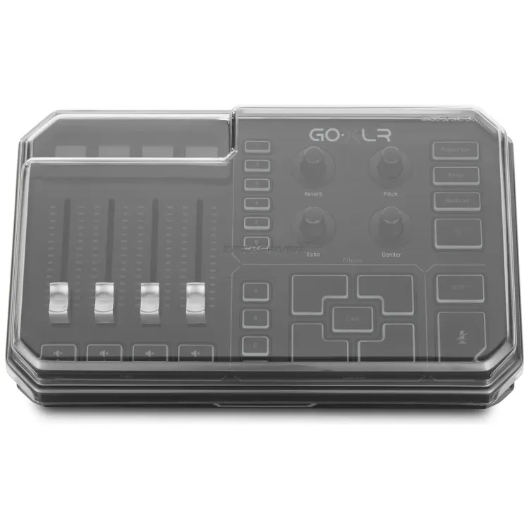 Vista superior del TC-Helicon GoXLR con la tapa Decksaver puesta