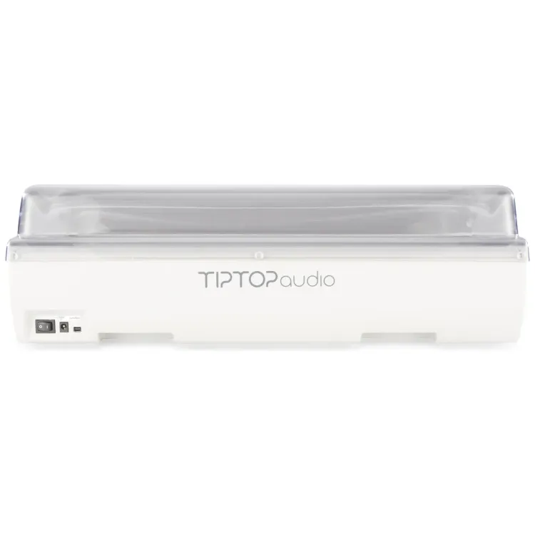 Perfil lateral de la tapa Decksaver sobre el Tiptop Audio Mantis