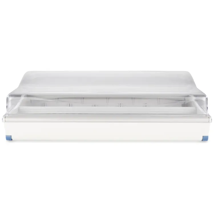 Vista superior del Tiptop Audio Mantis con la tapa Decksaver puesta