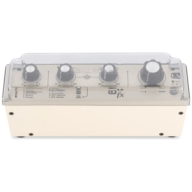 Vista superior del Union Audio LE fx con la tapa Decksaver puesta