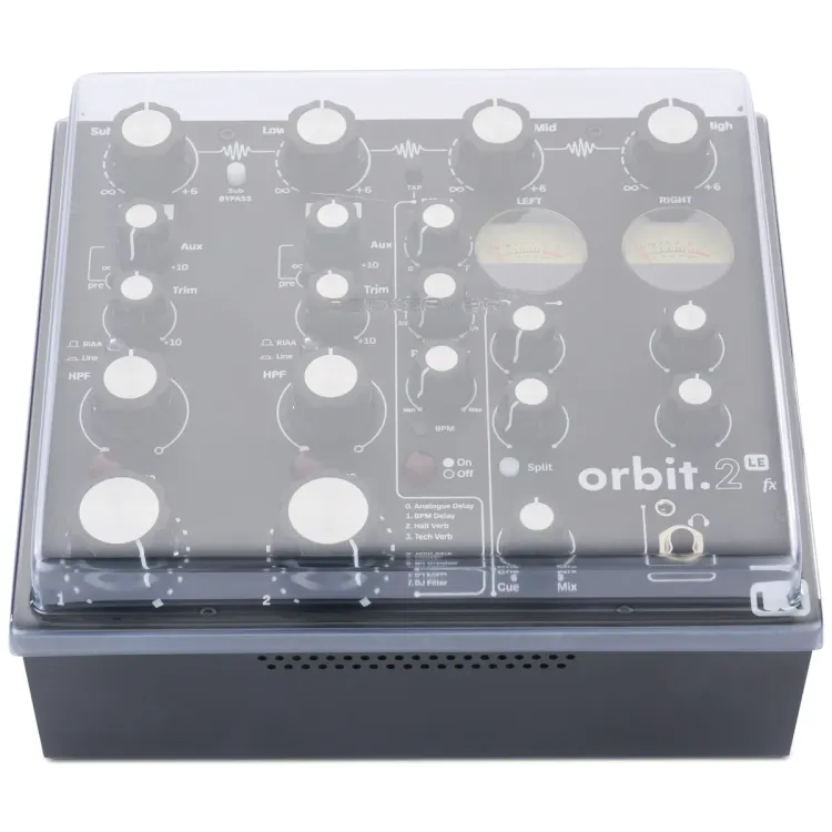 Vista superior del Union Audio Orbit.2 LE y Orbit.2 LE FX con la tapa Decksaver puesta