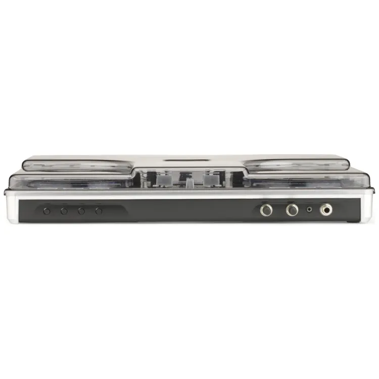 Vista superior del Vestax VCI-380 con la tapa Decksaver puesta