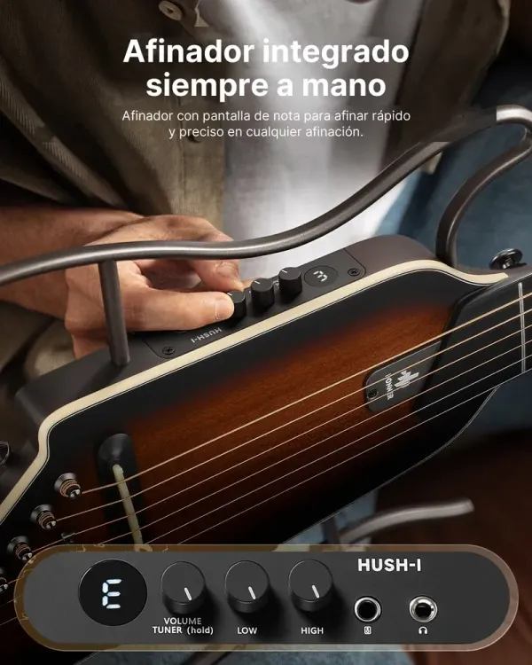 Donner HUSH I EVO2 – Afinador integrado, siempre a mano
