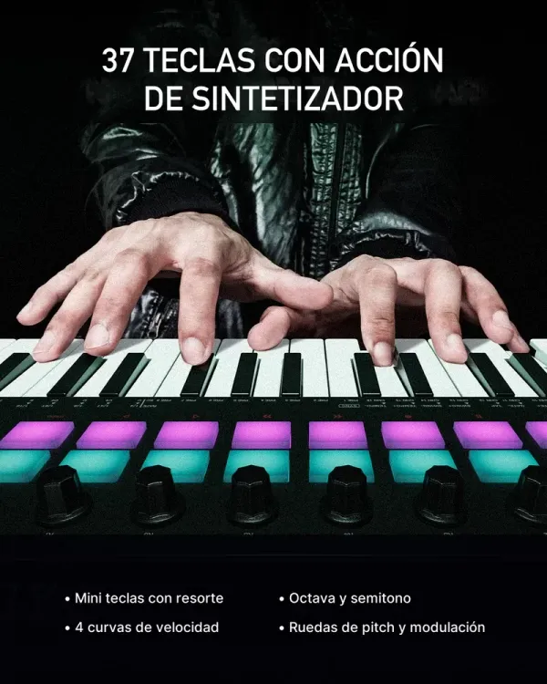 Donner STARRYKEY-37 PLAY – 37 mini teclas con respuesta a la fuerza