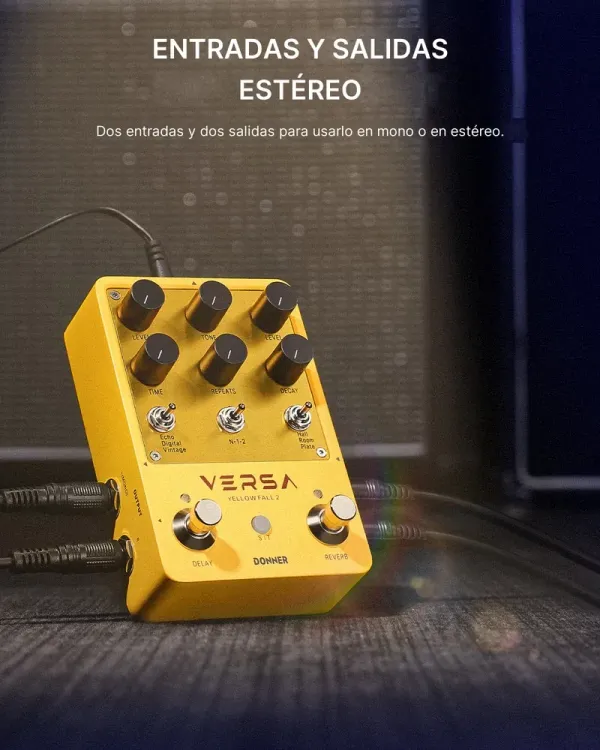 Donner Yellow Fall II – Delay y reverb, juntos o por separado