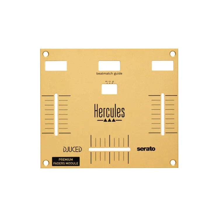 Placa frontal dorada del módulo de faders premium Hercules