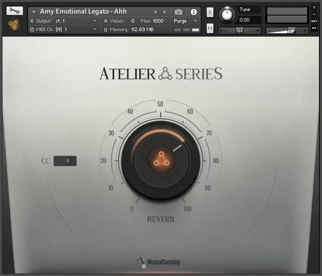 Atelier Series Amy de Musical Sampling en la interfaz de Kontakt
