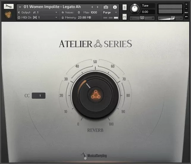 Atelier Series Anthem Choir 2 de Musical Sampling en la interfaz de Kontakt