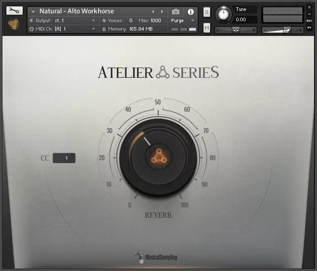 Atelier Series Austin Saxes de Musical Sampling en la interfaz de Kontakt