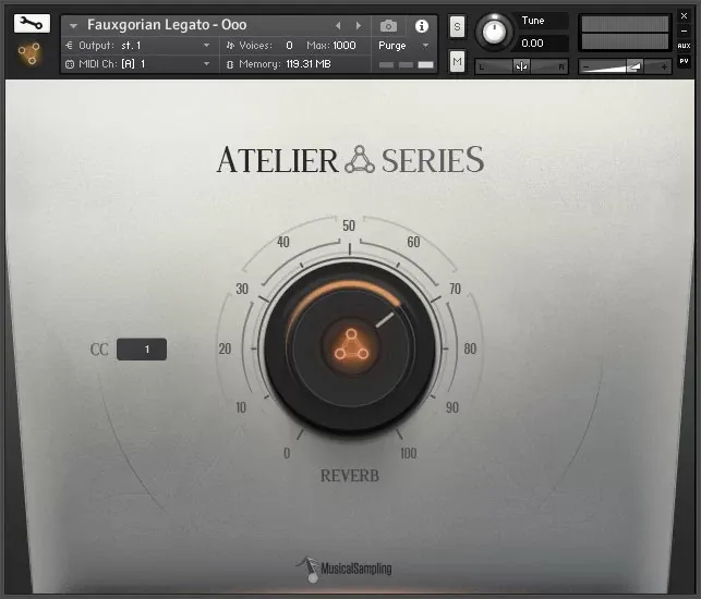 Atelier Series Fauxgorian de Musical Sampling en la interfaz de Kontakt