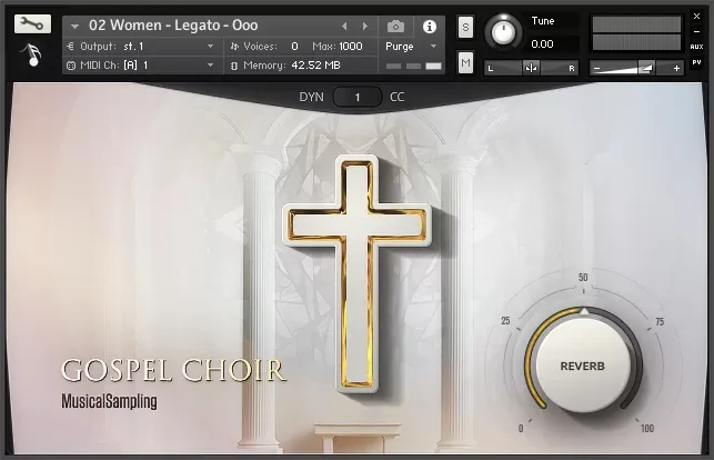 Gospel Choir de Musical Sampling en la interfaz de Kontakt