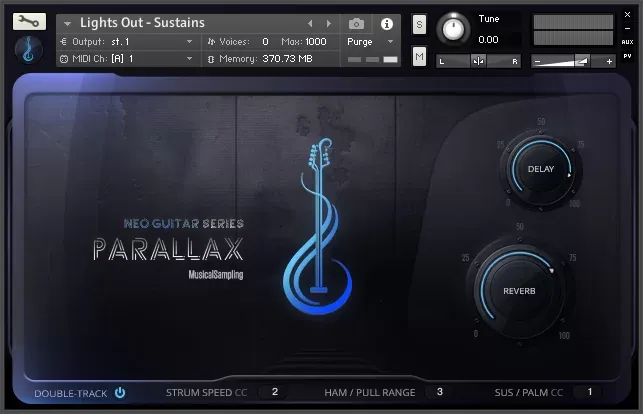 Parallax NGS de Musical Sampling en la interfaz de Kontakt