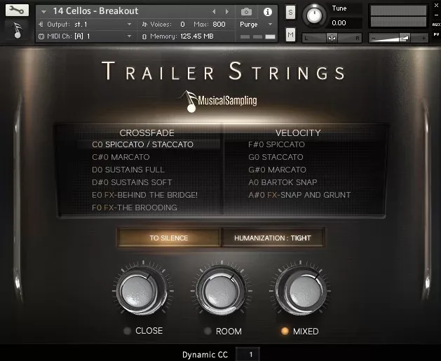 Trailer Strings de Musical Sampling