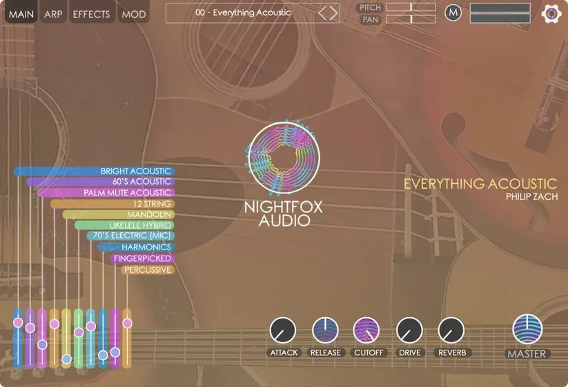 Nightfox Audio Everything Acoustic – Instrumento Virtual de Instrumentos Acústicos