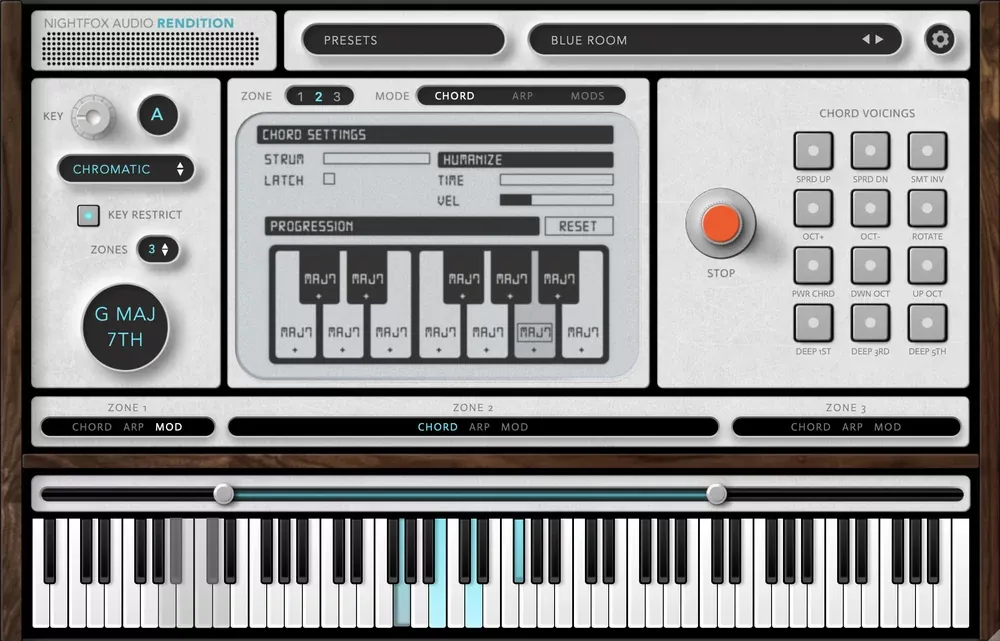 Nightfox Audio Rendition – Plug-in MIDI Constructor de Acordes y Arpegiador