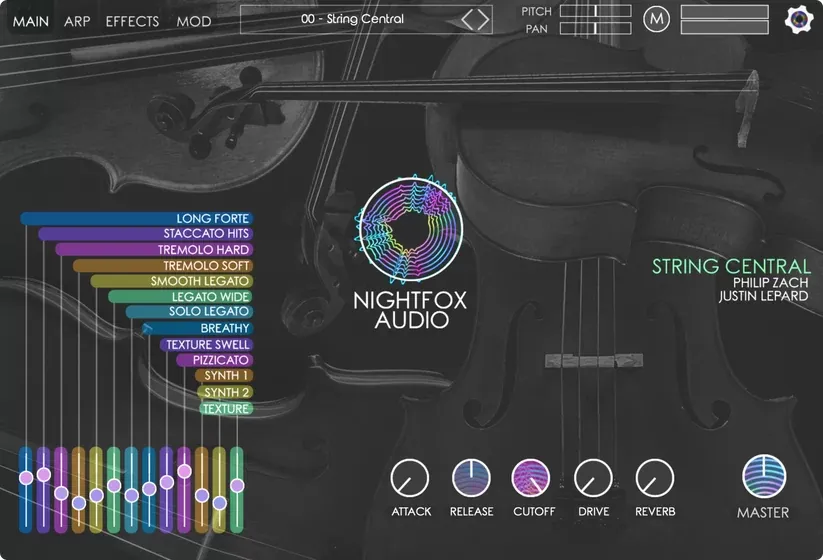 Nightfox Audio String Central – Instrumento Virtual y Librería de Cuerdas