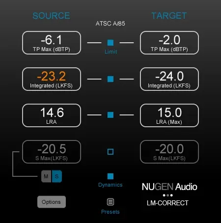 NUGEN Audio LM-Correct 2 – Corrección Automática de Loudness
