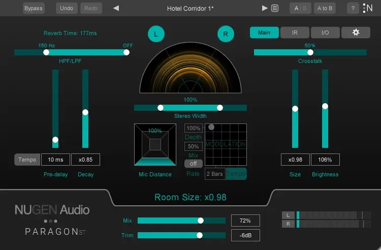 NUGEN Audio Paragon ST – Reverb de Convolución Estéreo para Música