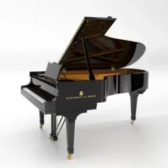Un Steinway B seleccionado, modelado con fidelidad