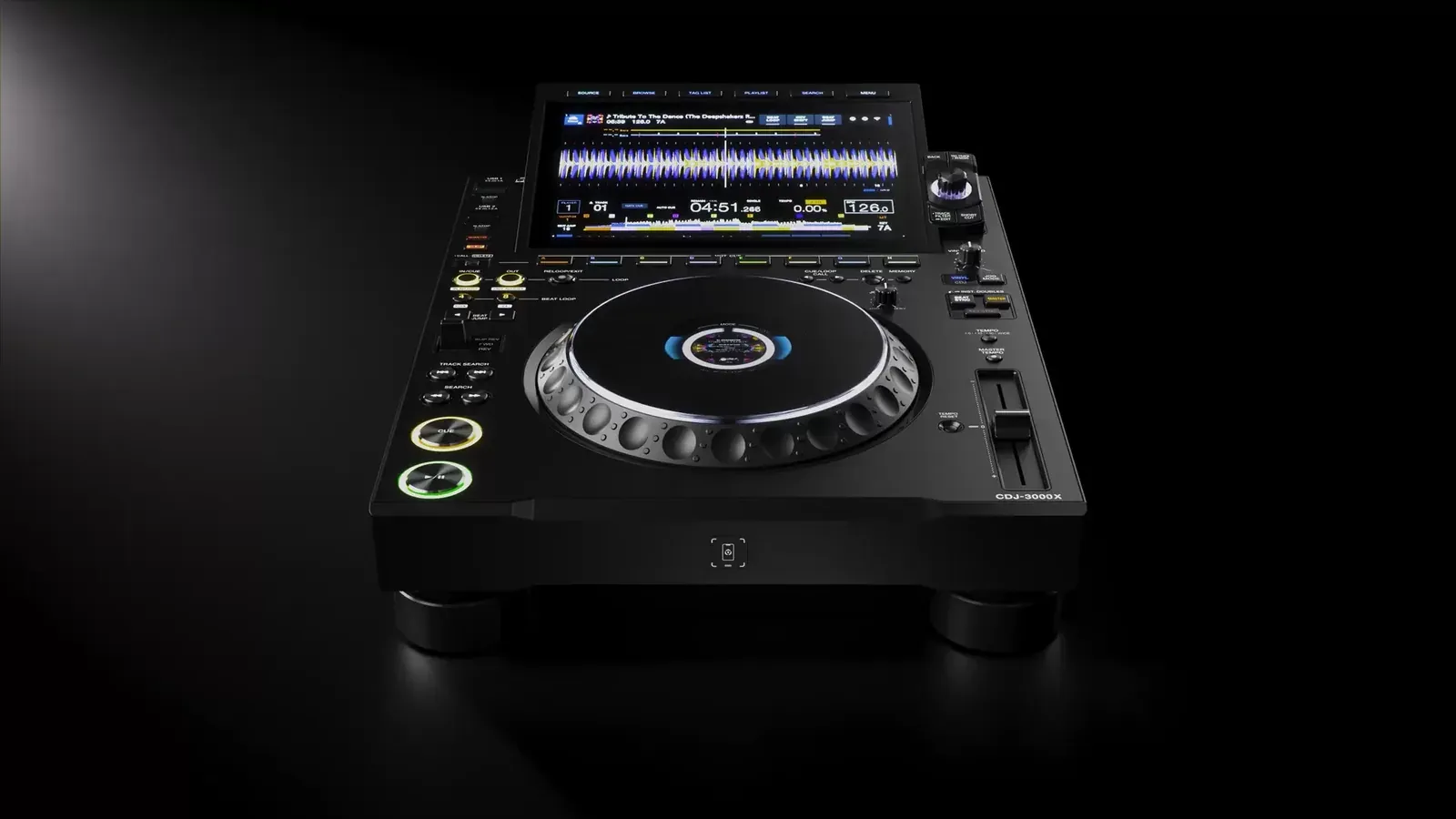 Pioneer DJ CDJ-3000X, reproductor DJ profesional con pantalla táctil y jog wheel