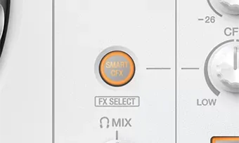 Perilla Smart CFX y mezcla de audífonos del DDJ-FLX4-W blanco