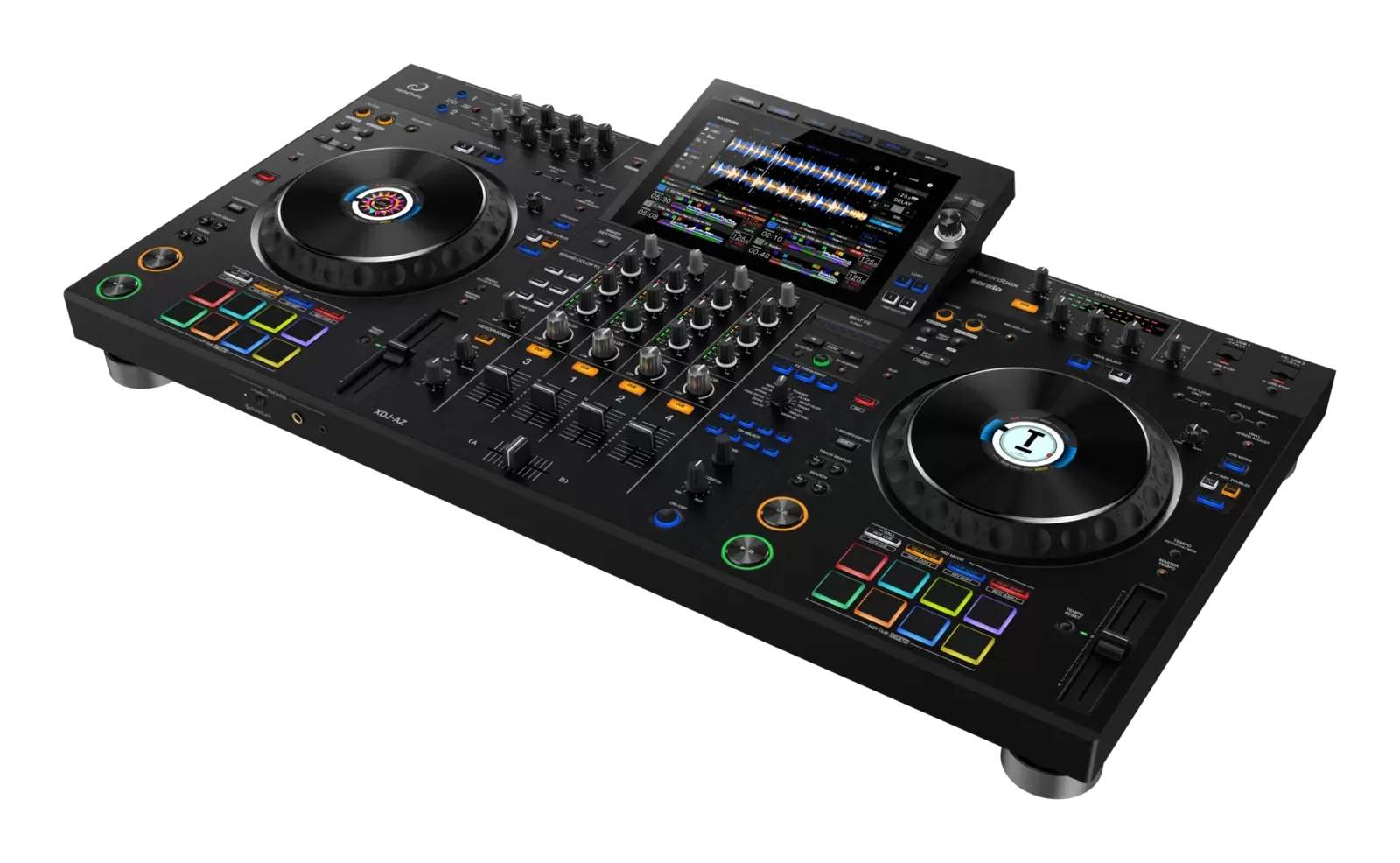 Pioneer DJ XDJ-AZ, sistema DJ todo en uno de 4 canales, vista en perspectiva