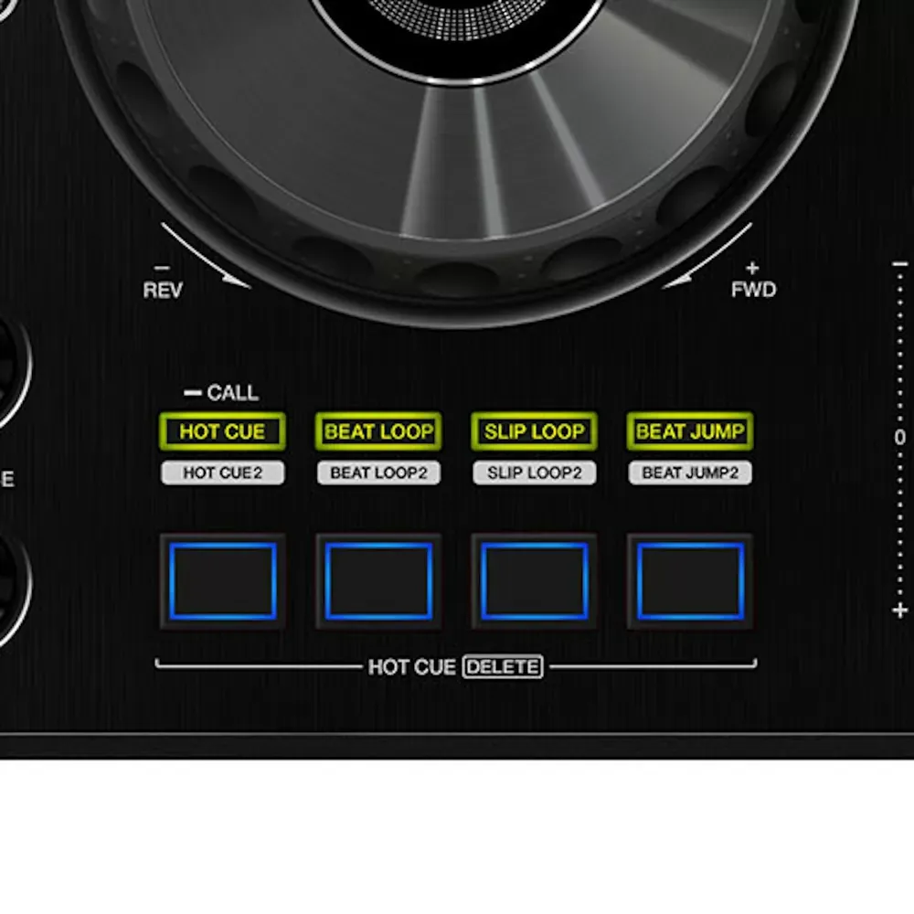 Controles de performance del XDJ-RR: Hot Cue, Beat Loop, Slip Loop y Beat Jump