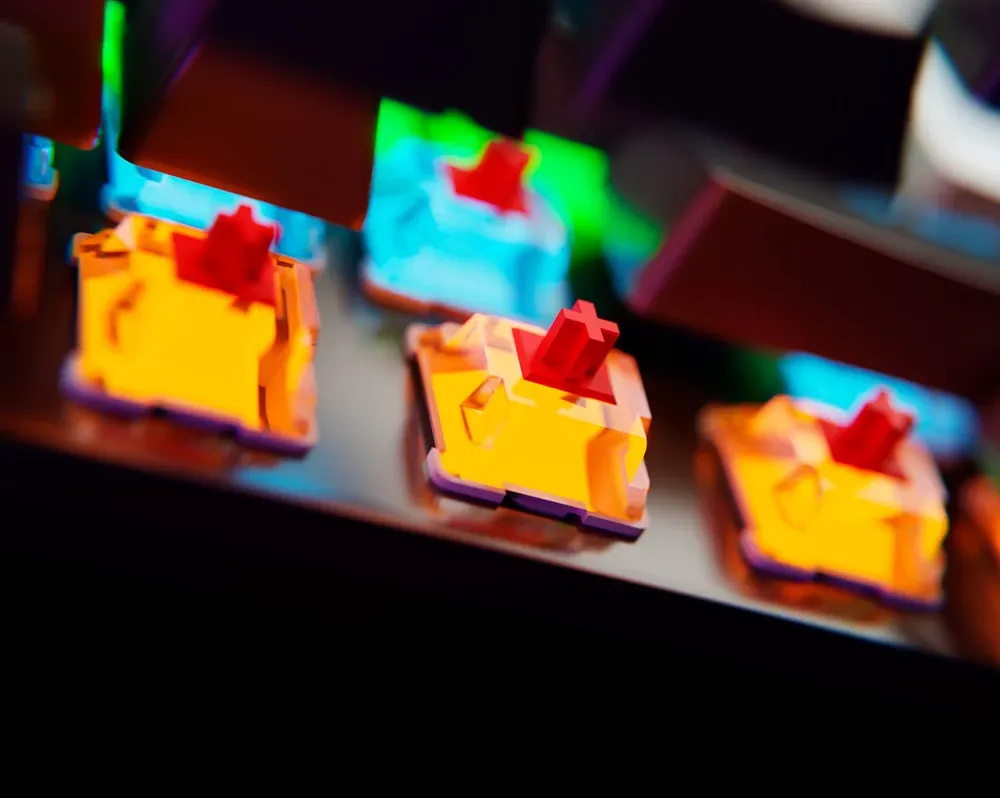 Switches rojos del Primus Ballista 61T