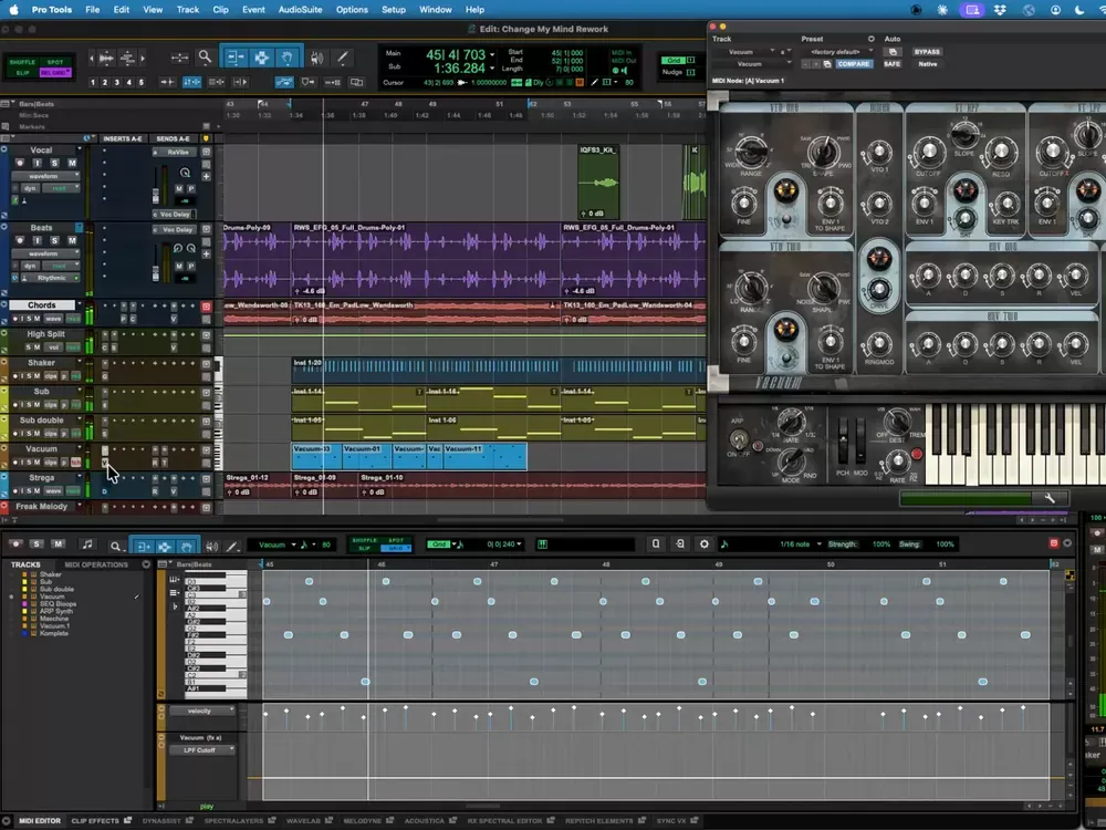 Composición con MIDI e instrumentos virtuales en Pro Tools