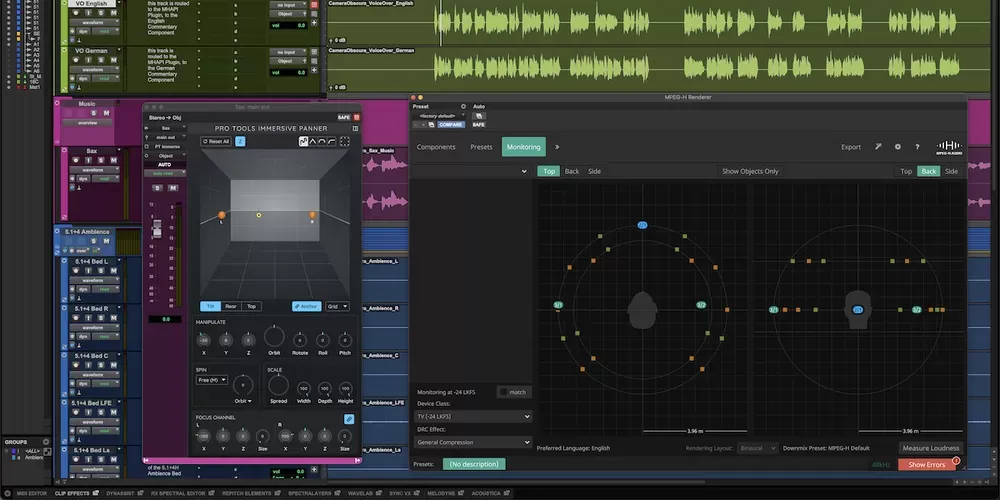 Mezcla MPEG-H en Pro Tools Studio